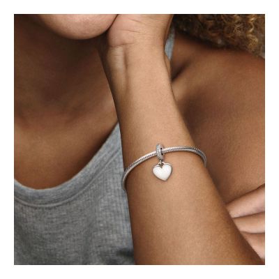 Pandora Charm-Anhänger Damen Gravierbar Herz Sterling-Silber 798761C01