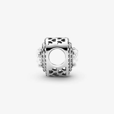 Pandora 799218C01 Charm Funkelndes Erhabenes Herz Silber
