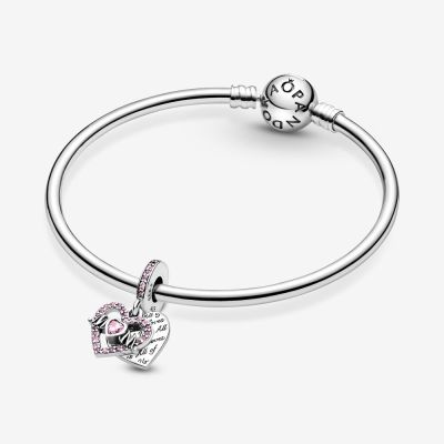Pandora 799402C01 Charm-Anhänger Damen Herz Mum Sterling-Silber