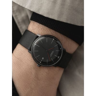 Junghans 27/4308.02 Herren-Uhr Max Bill Automatic Bauhaus Leder-Armband
