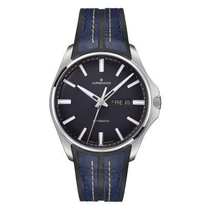 Junghans 27/4211.00 Herren-Uhr Meister S Automatikwerk Leder-Kautschuk-Armband