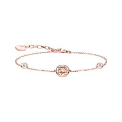 Thomas Sabo Armband Kreise Weiße Steine Rosévergoldet A1882-416-14 