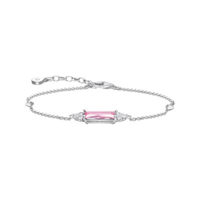 Thomas Sabo Armband Damen Pinke und Weiße Zirkonia Silber A2018-051-9
