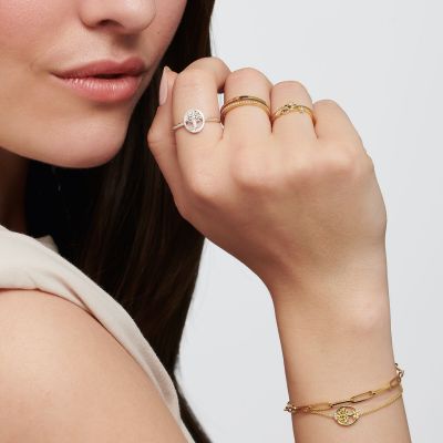 Thomas Sabo A2041-414-14 Armband Damen Tree of Love mit Weißen Steinen Vergoldet
