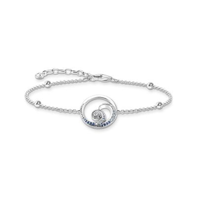  Thomas Sabo A2045-644-1 Armband Damen Welle mit Steinen Sterling-Silber