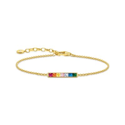 Thomas Sabo A2068-996-7 Armband Damen Bunte Steine Silber Gelbgold