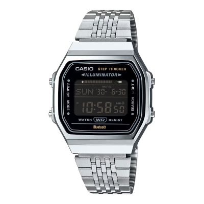 Casio Unisex-Uhr Iconic Bluetooth® Quarz Edelstahl-Band ABL-100WE-1BEF