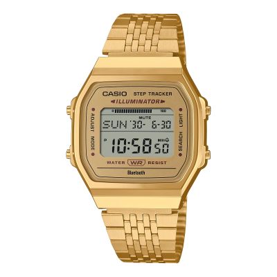 Casio Unisex-Uhr Iconic Bluetooth® Quarz Edelstahl-Band ABL-100WEG-9A