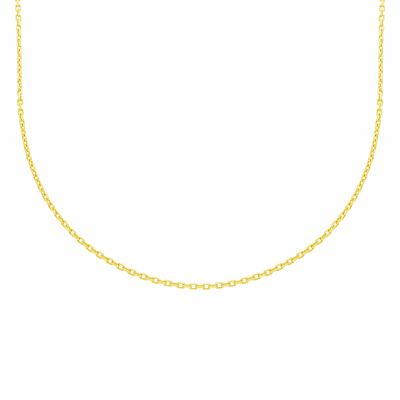 Karat 1.0450 Halskette Collier Damen 2 mm Ankerkette Geschliffen 333er Gelbgold