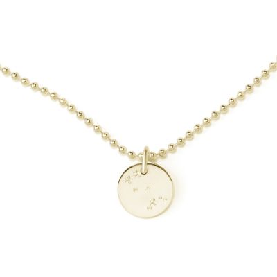 Beka & Bell 5014 Halskette mit Anhänger Soli Sternzeichen Ø 10 mm Silber Gelbgold
