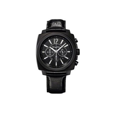 Thomas Sabo WA0082-213-203 Herrenuhr Chronograph Quarz Leder-Armband Ø 44 mm