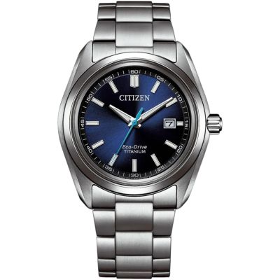 Citizen Herren-Uhr Eco-Drive Analog Quarz Titan-Armband AW1900-50L