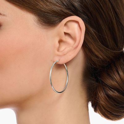 Thomas Sabo Creolen Ohrringe Damen Mittelgroß Silber 4 cm CR728-001-21