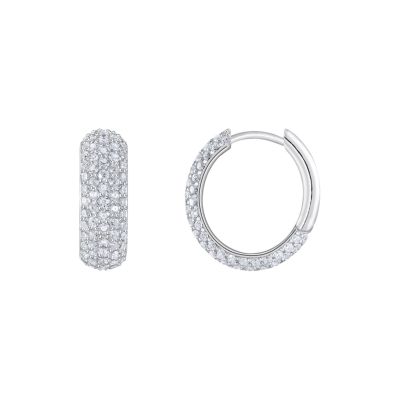 Thomas Sabo Creolen Damen mit Weißem Zirkonia-Pavé Silber CR731-051-14