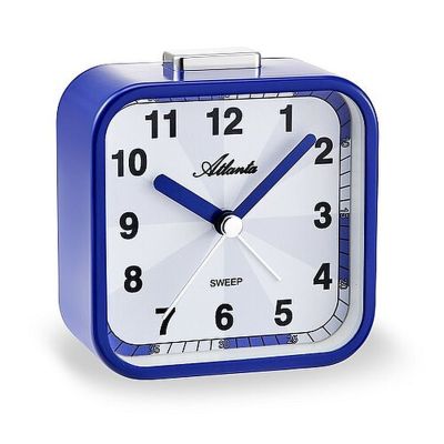 Atlanta Wecker Blau Analog Quarz Metall-Gehäuse 2124/5