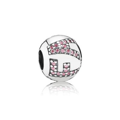 Pandora Charm Damen Glaube Sterling-Silber Zirkonia Rosa 791417PCZ