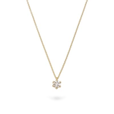 Diara Halskette Lab Grown Diamant 0,3 ct 585er Gelbgold 45 cm DS2102G