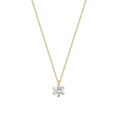 Diara Halskette Lab Grown Diamant 0,5 ct 585er Gelbgold 45 cm DS2103G