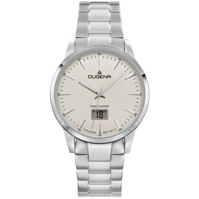 Dugena Herren-Uhr Momentum Funk Quarz Edelstahl-Armband 4460856