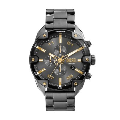 Diesel Herrenuhr Spiked Certilogo Chronograph Edelstahl-Armband DZ4669