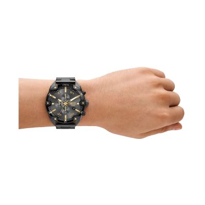Diesel Herrenuhr Spiked Certilogo Chronograph Edelstahl-Armband DZ4669