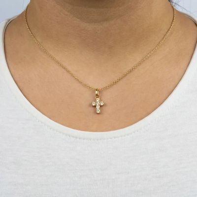 Engelsrufer Halskette-Anhänger Kreuz Vergoldet ERN-CROSSHOPE-ZI-G