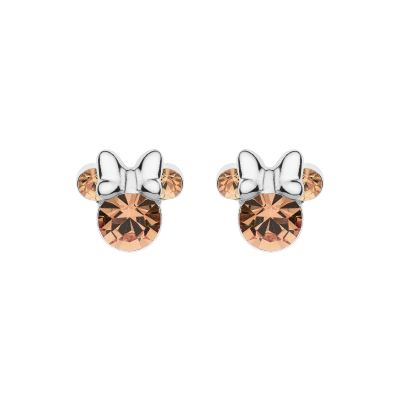 Disney ES00028SJUNL.CS Ohrstecker Klein Mädchen Minnie Mouse Rosa Juni Silber