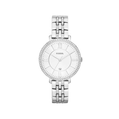 Fossil ES3545 Damenuhr Jacqueline Analog Quarz mit Edelstahl-Band Ø 36 mm
