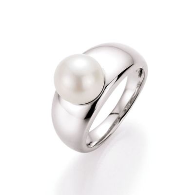 Karat 93002893560 Ring Damen Zucht-Perle Ø 10 mm Sterling-Silber Gr. 56