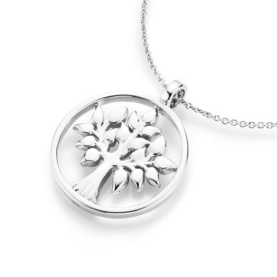 Karat Halskette mit Anhänger Lebensbaum Sterling-Silber 45 cm 99010793450 