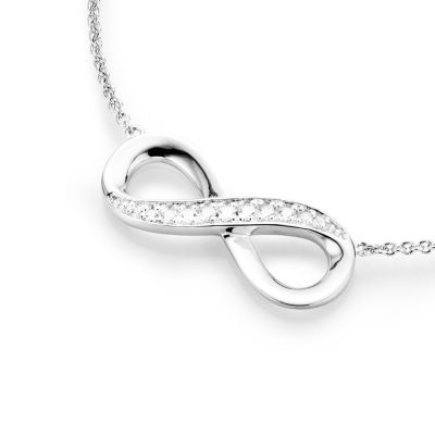 Karat 99011493450 Halskette mit Anhänger Unendlichkeit Infinity Silber