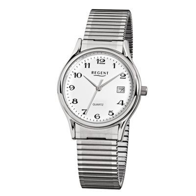 Regent Herren-Uhr Analog Quarz Metall Zug-Armband 36 mm F-874