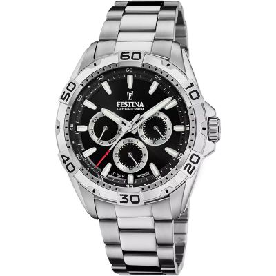 Festina Herren-Uhr Multifunktion Quarz Edelstahl-Armband F20623/4