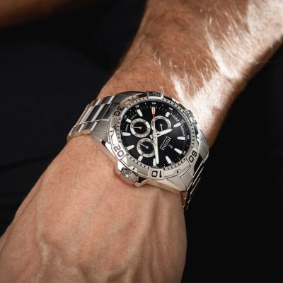 Festina Herren-Uhr Multifunktion Quarz Edelstahl-Armband F20623/4