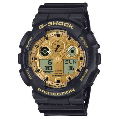 Casio Herren-Uhr G-Shock Chronograph Resin-Band GA-100GGB-1A9ER