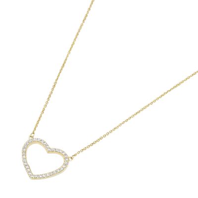 Karat 99035540450 Halskette mit Anhänger Damen Herz 375/- Gelb-Gold Zirkonia
