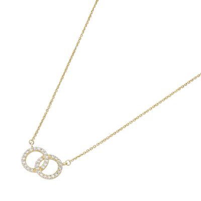 Karat 99035640450 Halskette mit Anhänger Damen Verschlungene Kreise 375/- Gelb-Gold