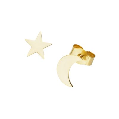 Karat 94034440 Ohrringe Ohrstecker Damen Mond Stern 375/- Gelb-Gold