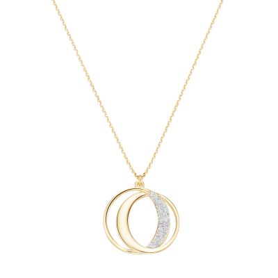 Karat 99076140450 Halskette Collier Damen Zwei Ringe 375/- Gelbgold 45 cm