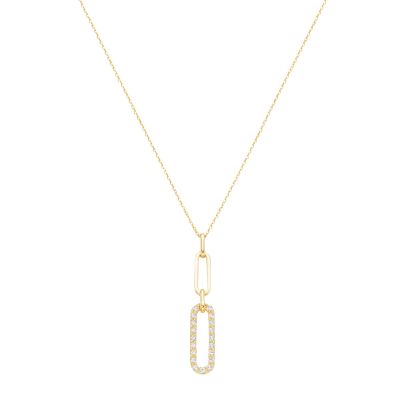 Karat 99076440450 Halskette mit Anhänger Damen 4 Glieder 375/- Gold Zirkonia