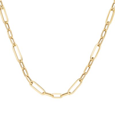 Karat Collier Ovale Glieder Sterling Silber Vergoldet 914279450