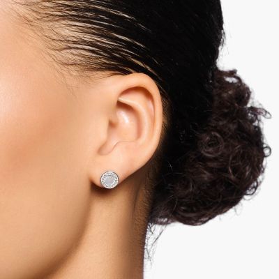Thomas Sabo Ohrstecker Damen Kreis Weiße Steine Silber H2061-051-14