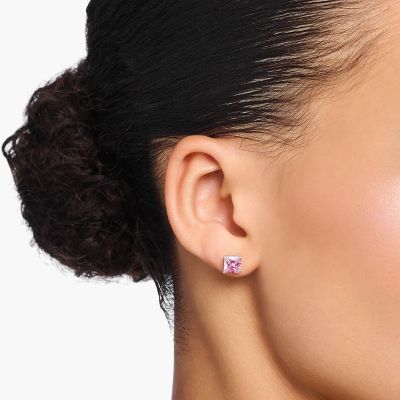 Thomas Sabo Ohrstecker Damen Pinker Stein Sterlingsilber H2174-051-9