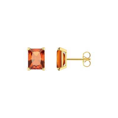 Thomas Sabo Ohrstecker Damen Oranger Stein Vergoldet H2201-472-8