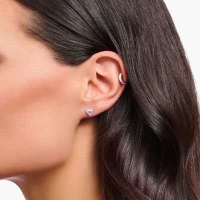 Thomas Sabo Ohrstecker Damen Herz Zirkonia Pink Silber H2271-643-9