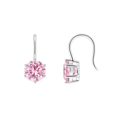 Thomas Sabo Ohrhänger Damen Großer Zirkonia Pink Silber H2287-051-9