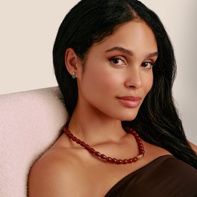 Thomas Sabo Ohrstecker Grüne Steine Elyndra 18K Vergoldet H2333-971-6