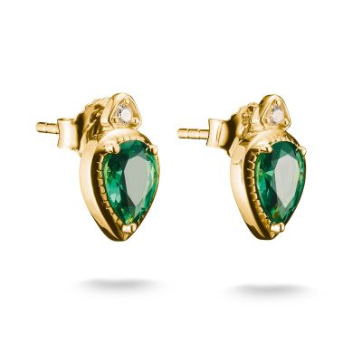 Thomas Sabo Ohrstecker Grüne Steine Elyndra 18K Vergoldet H2333-971-6