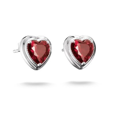 Thomas Sabo Ohrstecker Elyndra Granatrotes Herz Silber H2344-051-10