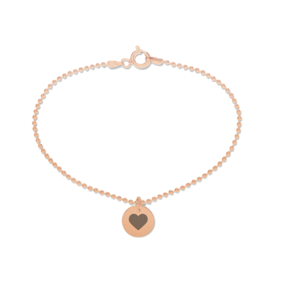 Beka & Bell 5002R Armband Damen Trauzeugin-Herz Silber Roségold Gr. M